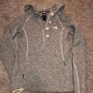 North face Hoodie grey, mint condition XS